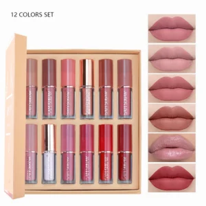 12色套装图书热卖批发哑光素食防水唇彩丰满口红补水保湿口红